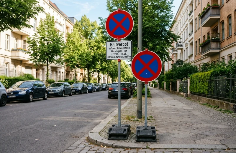 Halteverbotszone amtlich beantragt und aufgestellt